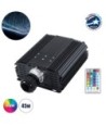 GloboStar® 79624 Μηχανή Οπτικής Ίνας Μονής Κεφαλής - Fiber Optic Light Machine Single Head LED 45W AC 220-240V με Ασύρματο Χειριστήριο RF 2.4Ghz Μ29 x Π20 x Υ8.5cm RGBW - 2 Years Warranty